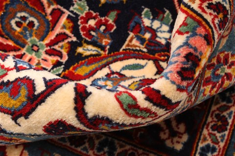 Kashan Red Hand Knotted 111 X 166 Area Rug 250-30408 Image 1