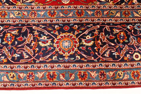 Kashan Red Hand Knotted 111 X 166 Area Rug 250-30408 Image 8