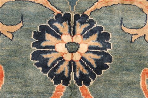 Heriz Blue Hand Knotted 116 X 161 Area Rug 250-30409 Image 3