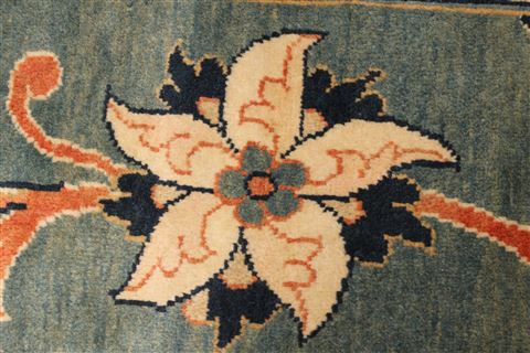 Heriz Blue Hand Knotted 116 X 161 Area Rug 250-30409 Image 4