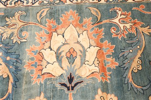 Heriz Blue Hand Knotted 116 X 161 Area Rug 250-30409 Image 9