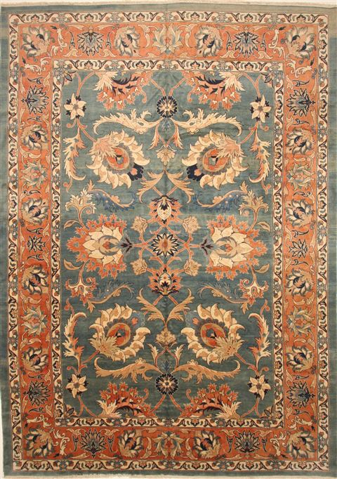 Heriz Blue Hand Knotted 116 X 161 Area Rug 250-30409 Image 0