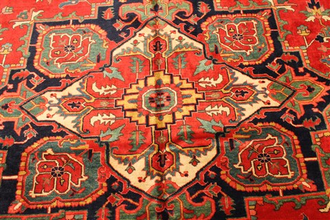 Heriz Beige Hand Knotted 116 X 166 Area Rug 250-30410 Image 14