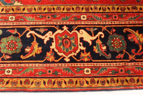 Heriz Beige Hand Knotted 116 X 166 Area Rug 250-30410 Image 1