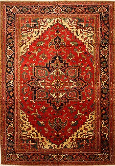 Persian Heriz Beige Rectangle 12x18 ft Wool Carpet 30410