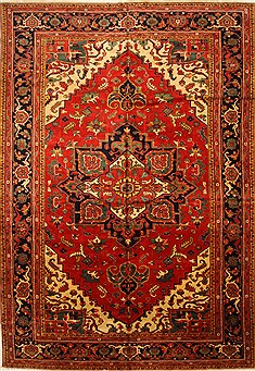 Persian Heriz Beige Rectangle 12x18 ft Wool Carpet 30410