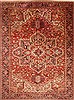 Heriz Red Hand Knotted 112 X 149  Area Rug 250-30413 Thumb 0