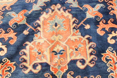 Heriz Blue Hand Knotted 110 X 165 Area Rug 250-30414 Image 10