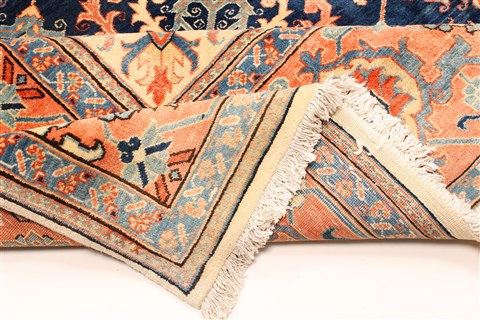 Heriz Blue Hand Knotted 110 X 165 Area Rug 250-30414 Image 1