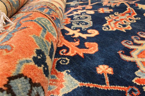 Heriz Blue Hand Knotted 110 X 165 Area Rug 250-30414 Image 2