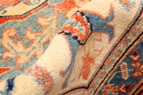 Heriz Blue Hand Knotted 110 X 165 Area Rug 250-30414 Image 3
