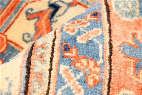 Heriz Blue Hand Knotted 110 X 165 Area Rug 250-30414 Image 5