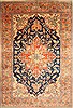 Heriz Blue Hand Knotted 110 X 165 Area Rug 250-30414 Thumb 0