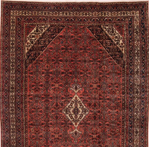 Hamedan Red Hand Knotted 1011 X 162 Area Rug 400-30415 Image 5