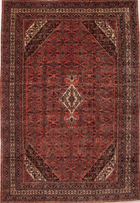 Hamedan Red Hand Knotted 1011 X 162 Area Rug 400-30415 Image 0