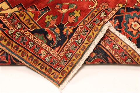 Heriz Red Hand Knotted 116 X 166 Area Rug 250-30420 Image 9