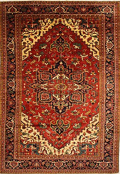 Persian Heriz Red Rectangle 12x18 ft Wool Carpet 30420