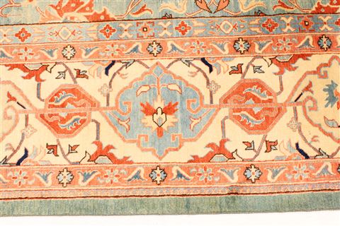 Heriz Blue Hand Knotted 1210 X 192 Area Rug 250-30421 Image 2