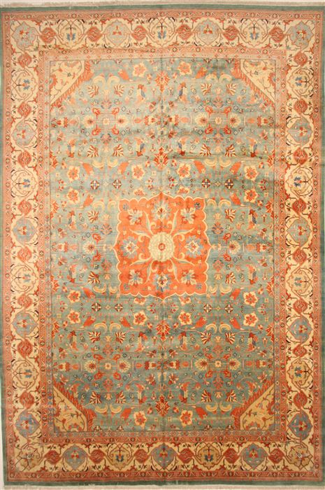Heriz Blue Hand Knotted 1210 X 192 Area Rug 250-30421 Image 0