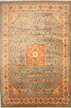 Persian Heriz Blue Rectangle 13x20 ft and Larger Wool Carpet 30421
