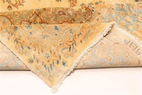 Kerman Beige Hand Knotted 114 X 203  Area Rug 250-30423 Image 12