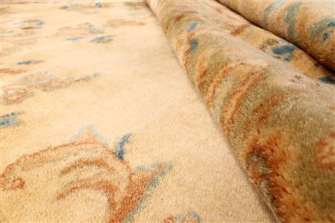 Kerman Beige Hand Knotted 114 X 203  Area Rug 250-30423 Image 1