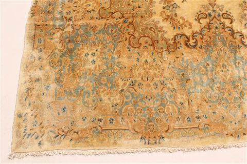 Kerman Beige Hand Knotted 114 X 203  Area Rug 250-30423 Image 5