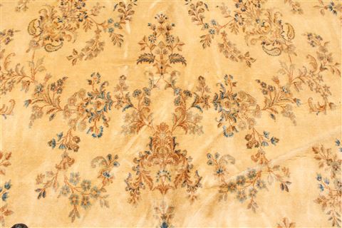 Kerman Beige Hand Knotted 114 X 203  Area Rug 250-30423 Image 8