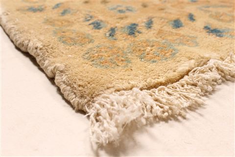 Kerman Beige Hand Knotted 114 X 203  Area Rug 250-30423 Image 9