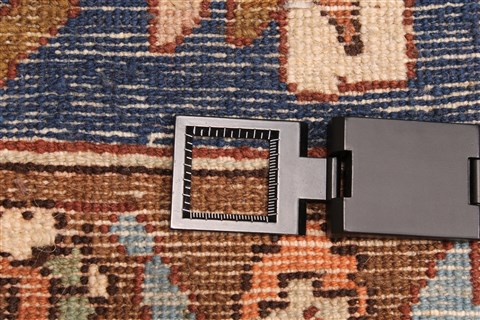 Karajeh Blue Hand Knotted 115 X 160 Area Rug 250-30424 Image 12