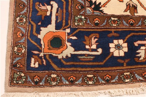 Karajeh Blue Hand Knotted 115 X 160 Area Rug 250-30424 Image 6