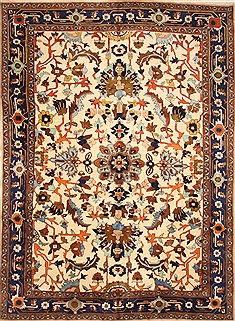 Persian Karajeh Blue Rectangle 11x16 ft Wool Carpet 30424