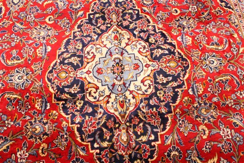 Kashan Red Hand Knotted 910 X 151  Area Rug 250-30425 Image 7