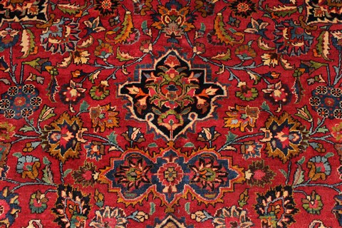 Mashad Red Hand Knotted 101 X 163 Area Rug 250-30426 Image 4
