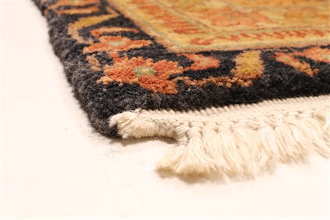 Agra Beige Hand Knotted 99 X 139 Area Rug 250-30427 Image 8