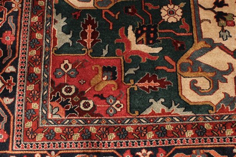 Agra Red Hand Knotted 121 X 151 Area Rug 250-30429 Image 2