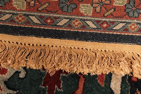 Agra Red Hand Knotted 121 X 151 Area Rug 250-30429 Image 5