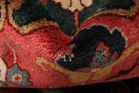 Agra Red Hand Knotted 121 X 151 Area Rug 250-30429 Image 9