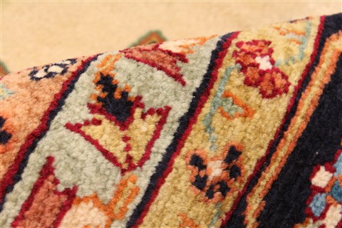 Heriz Beige Square Hand Knotted 125 X 1210 Area Rug 250-30430 Image 10