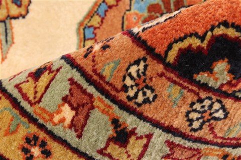 Heriz Beige Square Hand Knotted 125 X 1210 Area Rug 250-30430 Image 11