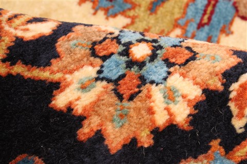 Heriz Beige Square Hand Knotted 125 X 1210 Area Rug 250-30430 Image 12