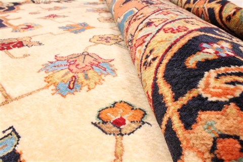 Heriz Beige Square Hand Knotted 125 X 1210 Area Rug 250-30430 Image 8