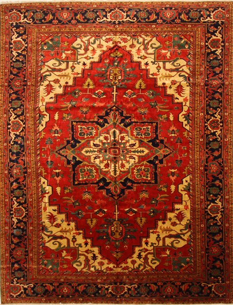 Heriz Red Hand Knotted 114 X 1411 Area Rug 250-30431 Image 0