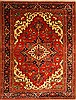 Heriz Red Hand Knotted 112 X 146  Area Rug 250-30433 Thumb 0