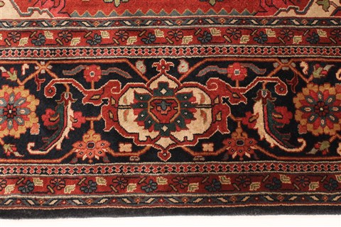 Agra Red Hand Knotted 111 X 153 Area Rug 250-30434 Image 1