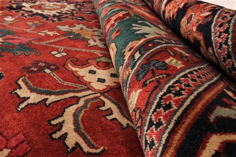 Agra Red Hand Knotted 111 X 153 Area Rug 250-30434 Image 7