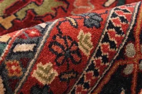 Agra Red Hand Knotted 111 X 153 Area Rug 250-30434 Image 9
