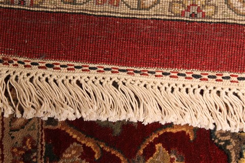 Agra Beige Hand Knotted 120 X 152 Area Rug 250-30435 Image 11