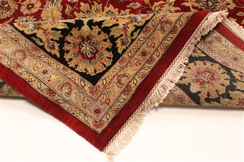Agra Beige Hand Knotted 120 X 152 Area Rug 250-30435 Image 1