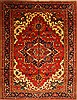 Heriz Red Hand Knotted 114 X 149  Area Rug 250-30436 Thumb 0